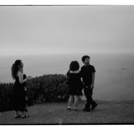 arlene, allison, and zach looking out at the beach